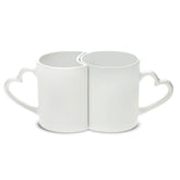 11 oz. Lover's Mug Set - Heart Handle