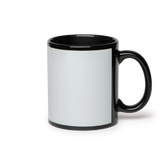 11 oz. Black Ceramic Mug w/ Imprint Patch