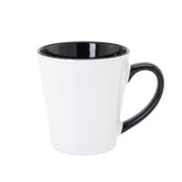 12 oz. two-tone sublimation ceramic latte mug, black
