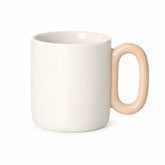 ORCA 12 oz. New Bone China Mug with Colored Oval Handle Blanks - Light Pink, sublimation blank