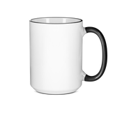 15 oz. Rim & Handle Colored Sublimation Ceramic Mug