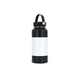 950ml Black Powder coated SS tumbler with white patch