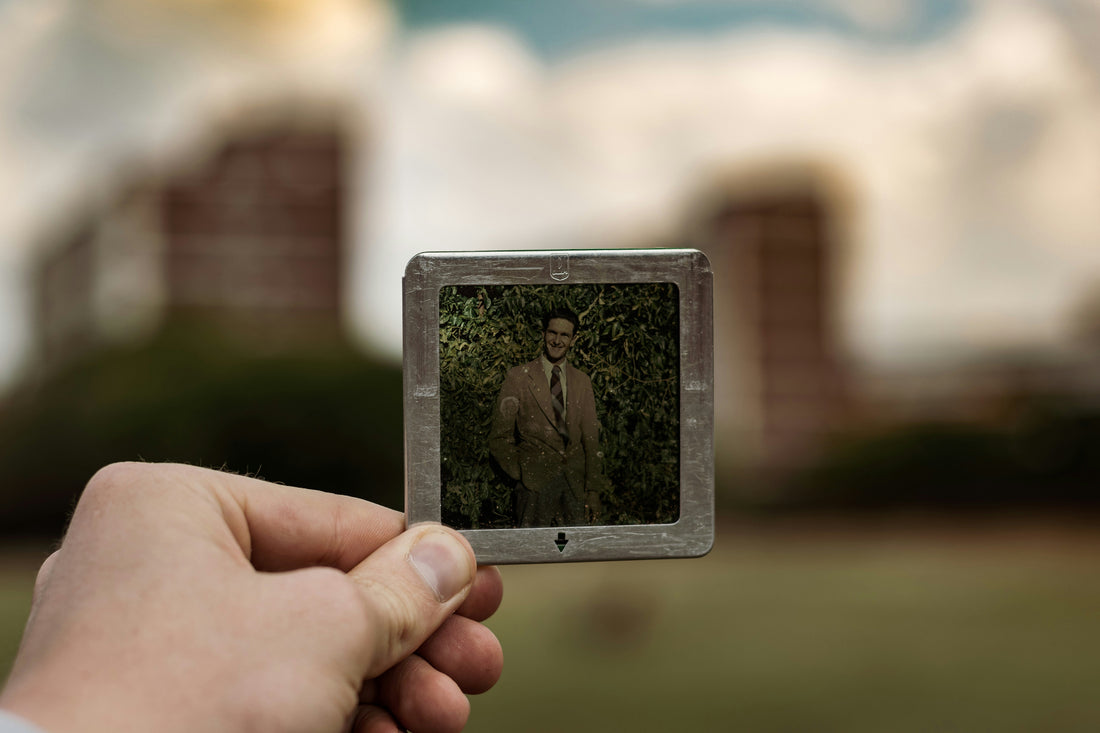A printed photo slate with hand chiseled beveled edges, illustrating wholesale sublimation photo slate blanks from Photo USA