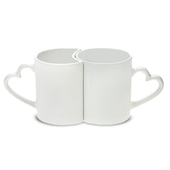 11 oz. Lover's Mug Set - Heart Handle