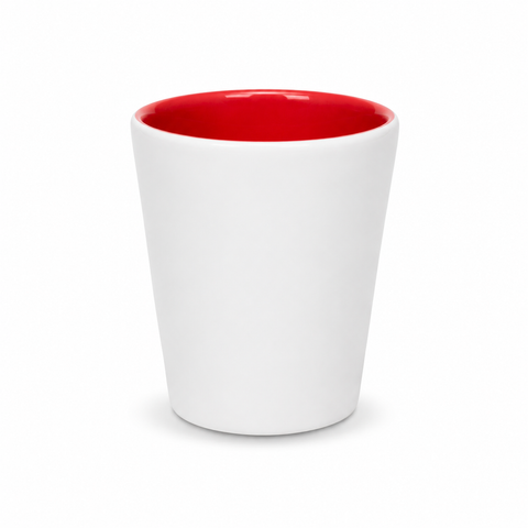 ORCA 1.5 oz. Ceramic Shot Glass Blanks — Red Interior