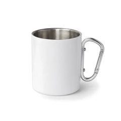 ORCA 10 oz. Sublimation White Stainless Steel Carabiner Camping Mug, sublimation blank
