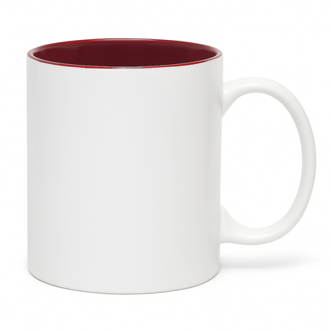 11 oz Maroon ceramic mug blank wholesale
