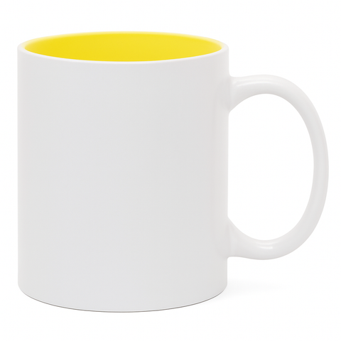11 oz Yellow ceramic mug blank wholesale
