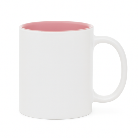11 oz Pink ceramic mug blank wholesale