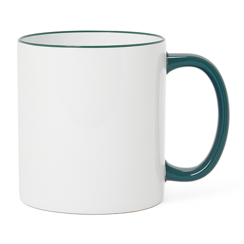 11 oz Green ceramic mug blank wholesale