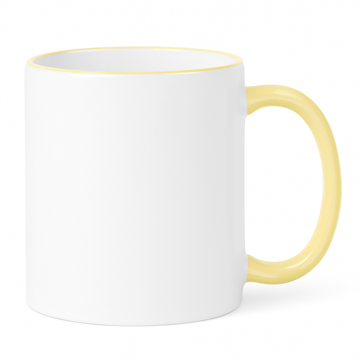 11 oz Yellow ceramic mug blank wholesale