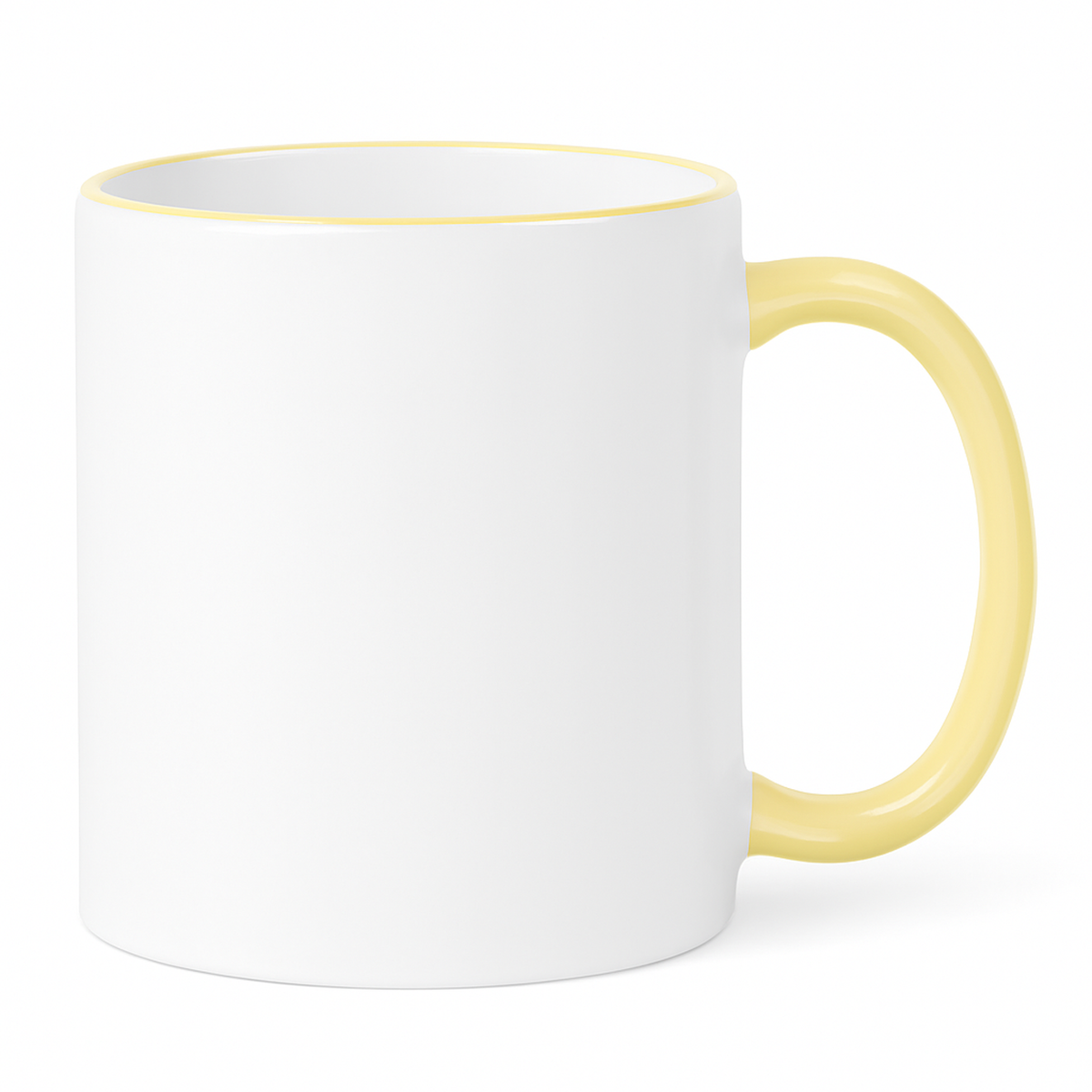 11 oz Yellow ceramic mug blank wholesale