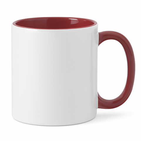 11 oz Maroon ceramic mug blank wholesale