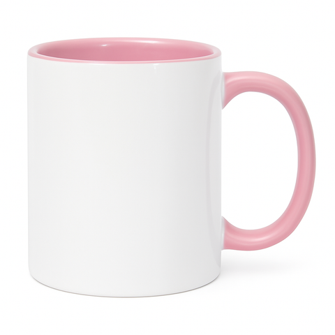 11 oz Pink ceramic mug blank wholesale