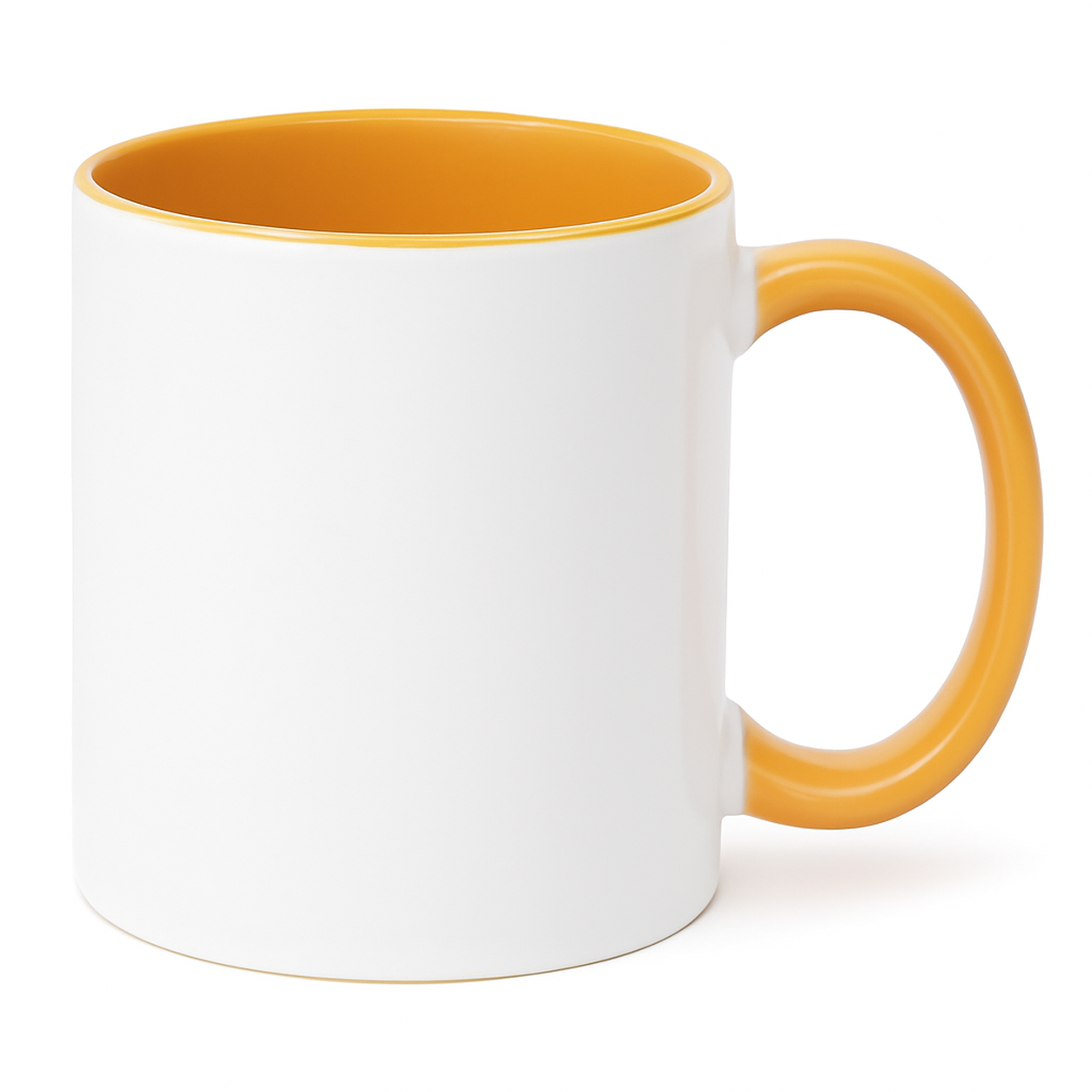 11 oz Yellow ceramic mug blank wholesale