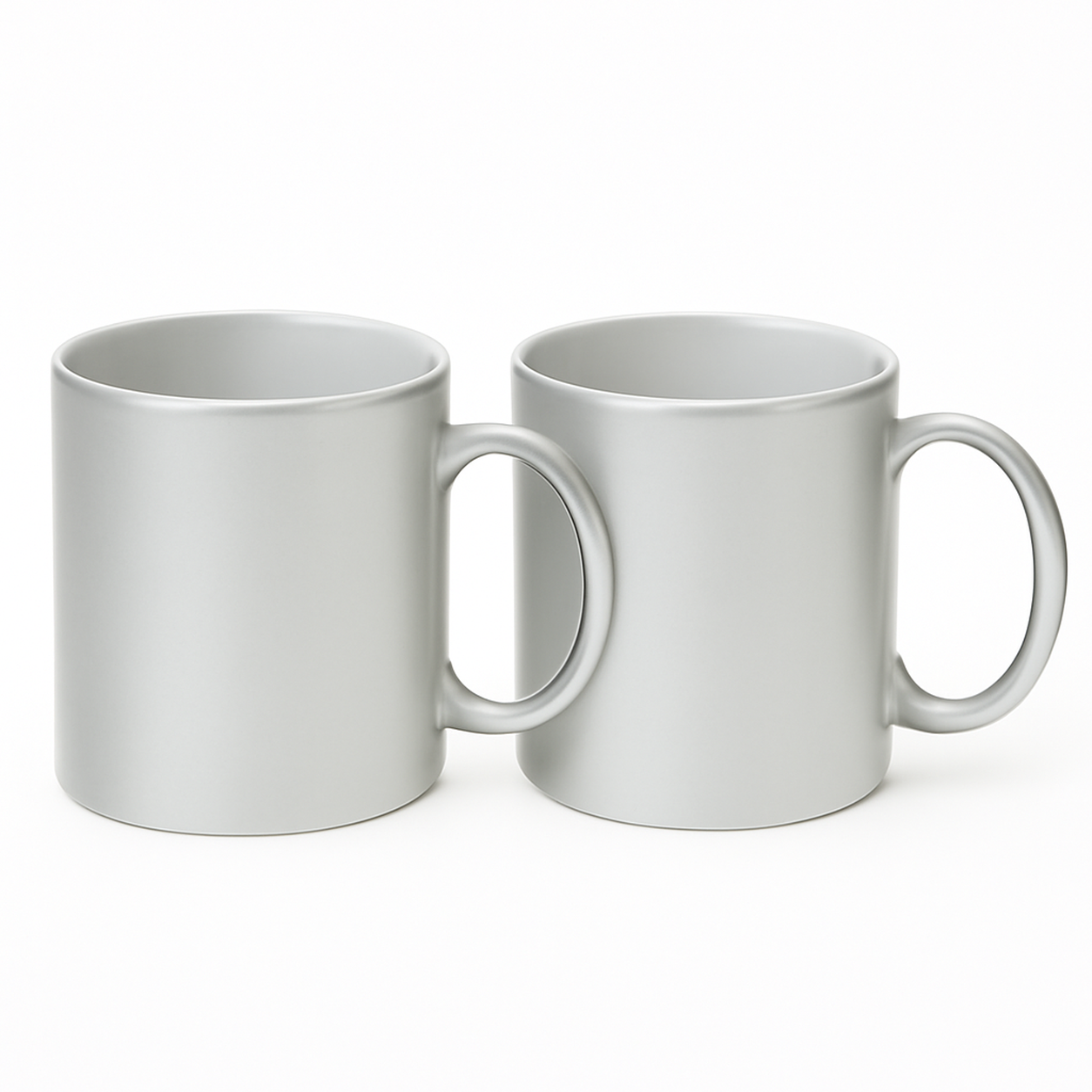 11 oz Silver ceramic mug blank wholesale