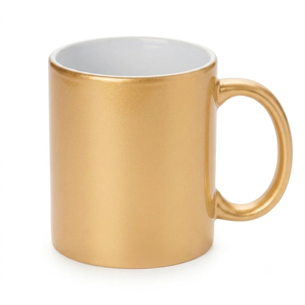 11 oz. plated sublimation ceramic mug, full gold
