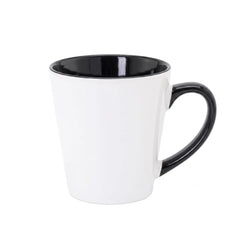 12 oz. two-tone sublimation ceramic latte mug, black