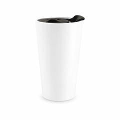 ORCA 12 oz. Double-Wall Ceramic Travel Mug — Black Lid