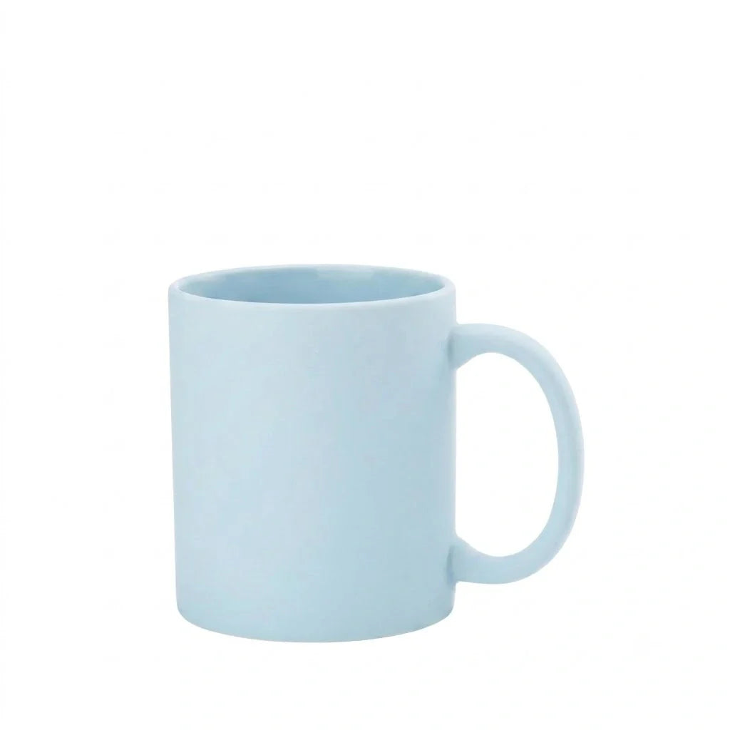 11 oz. frosted sublimation ceramic mug, light blue