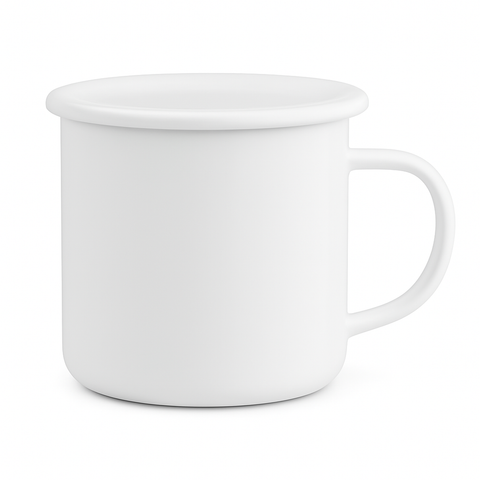 12 oz White enamel cup blank wholesale