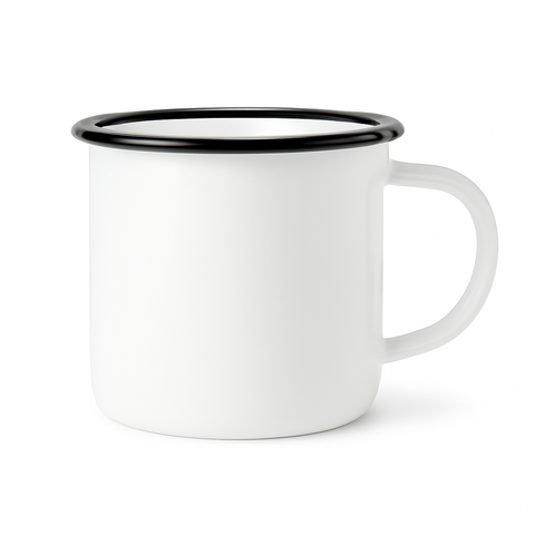 12 oz Black enamel cup blank wholesale
