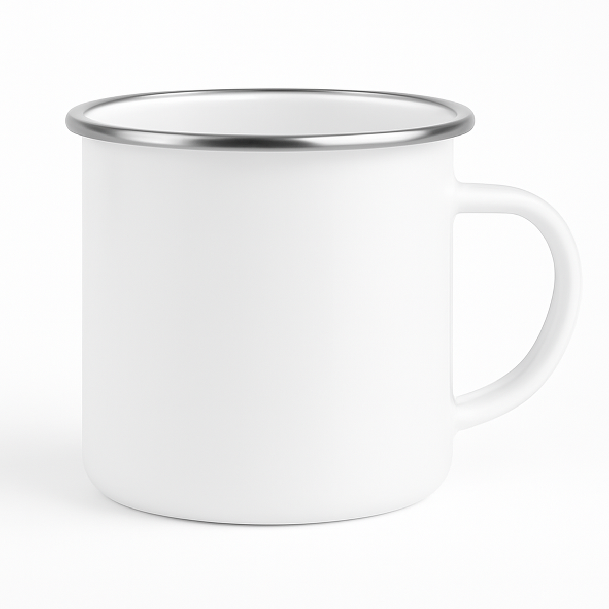 12 oz Silver enamel cup blank wholesale