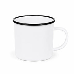 20 oz. Fine Stainless Steel Enamel Cup, Black Rim Blanks, sublimation blank