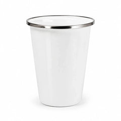 17 oz tapered enamel sublimation mug silver rim no handle blank wholesale