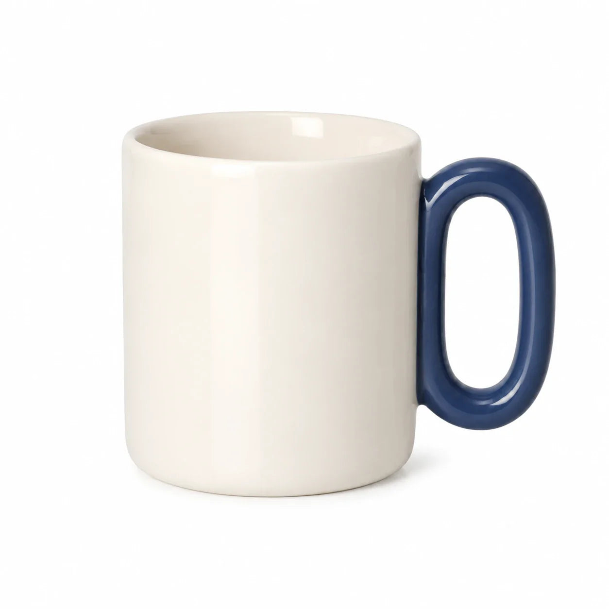 ORCA 12 oz. New Bone China Mug with Colored Oval Handle Blanks - Blue, sublimation blank