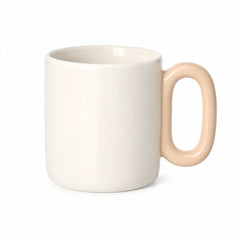 ORCA 12 oz. New Bone China Mug with Colored Oval Handle Blanks - Light Pink, sublimation blank