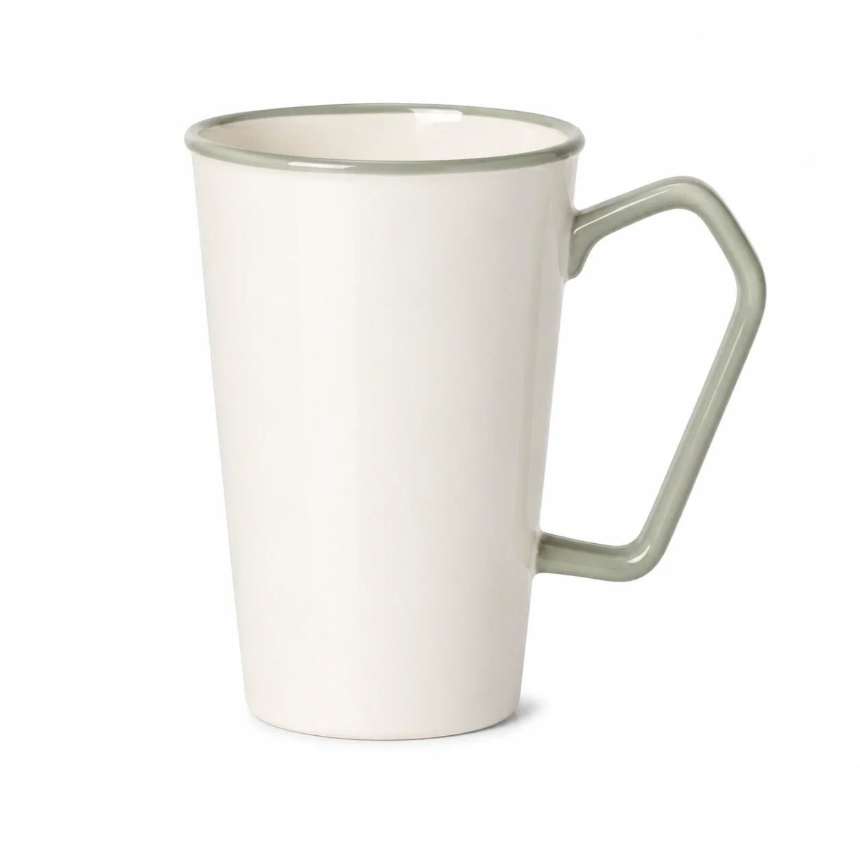 ORCA 15 oz. Two-Tone Latte New Bone China Mug Blanks - Grayish Green, sublimation blank