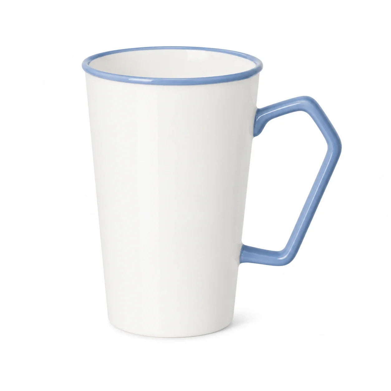 ORCA 15 oz. Two-Tone Latte New Bone China Mug Blanks - Blue, sublimation blank
