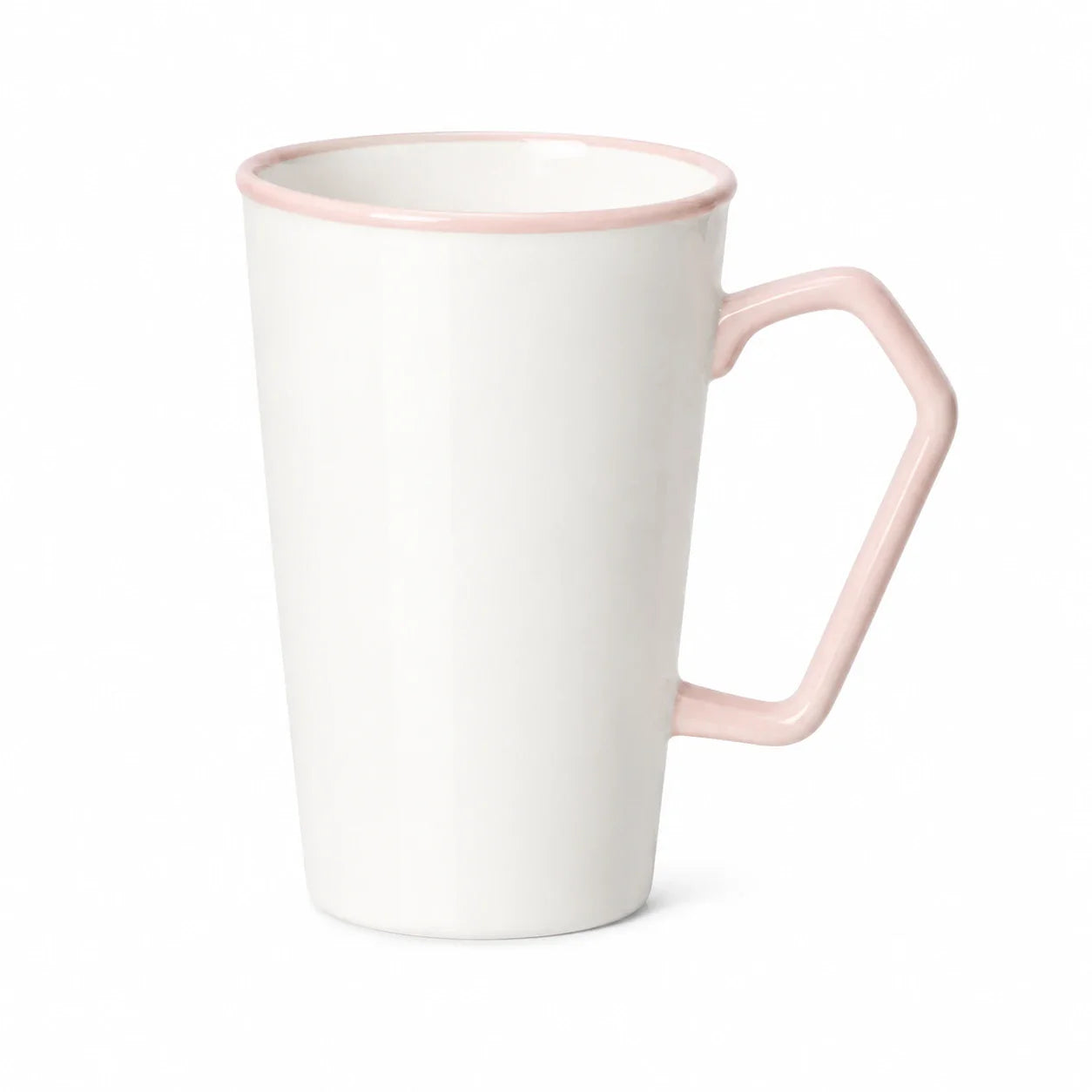 ORCA 15 oz. Two-Tone Latte New Bone China Mug Blanks - Light Pink, sublimation blank