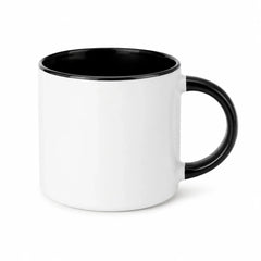 ORCA 14 oz. Inner/Handle Color Stoneware Coffee Mug Blanks - Black, sublimation blank