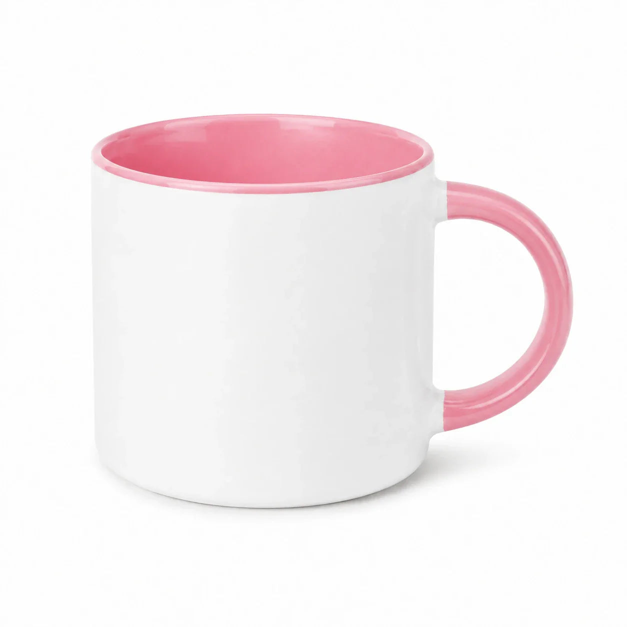 ORCA 14 oz. Inner/Handle Color Stoneware Coffee Mug Blanks - Pink, sublimation blank