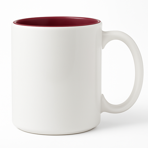 15 oz Maroon ceramic mug blank wholesale