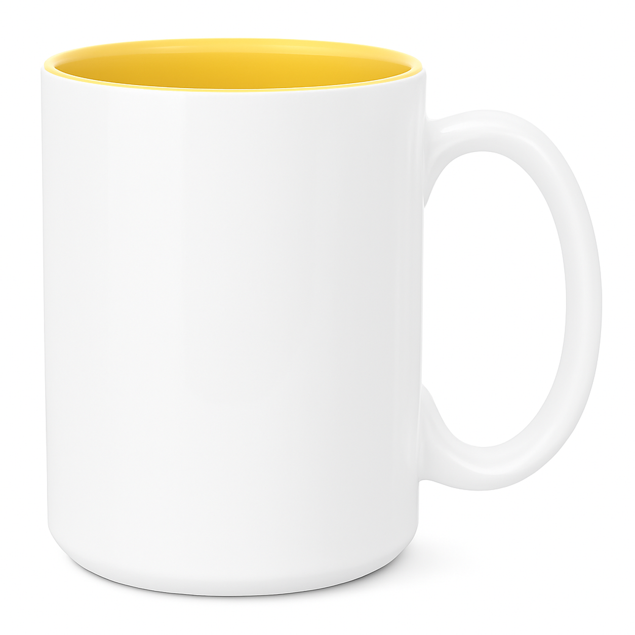 15 oz Yellow ceramic mug blank wholesale