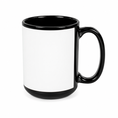 ORCA 15 oz. Black Ceramic Mug — White Silk-Screen Patch