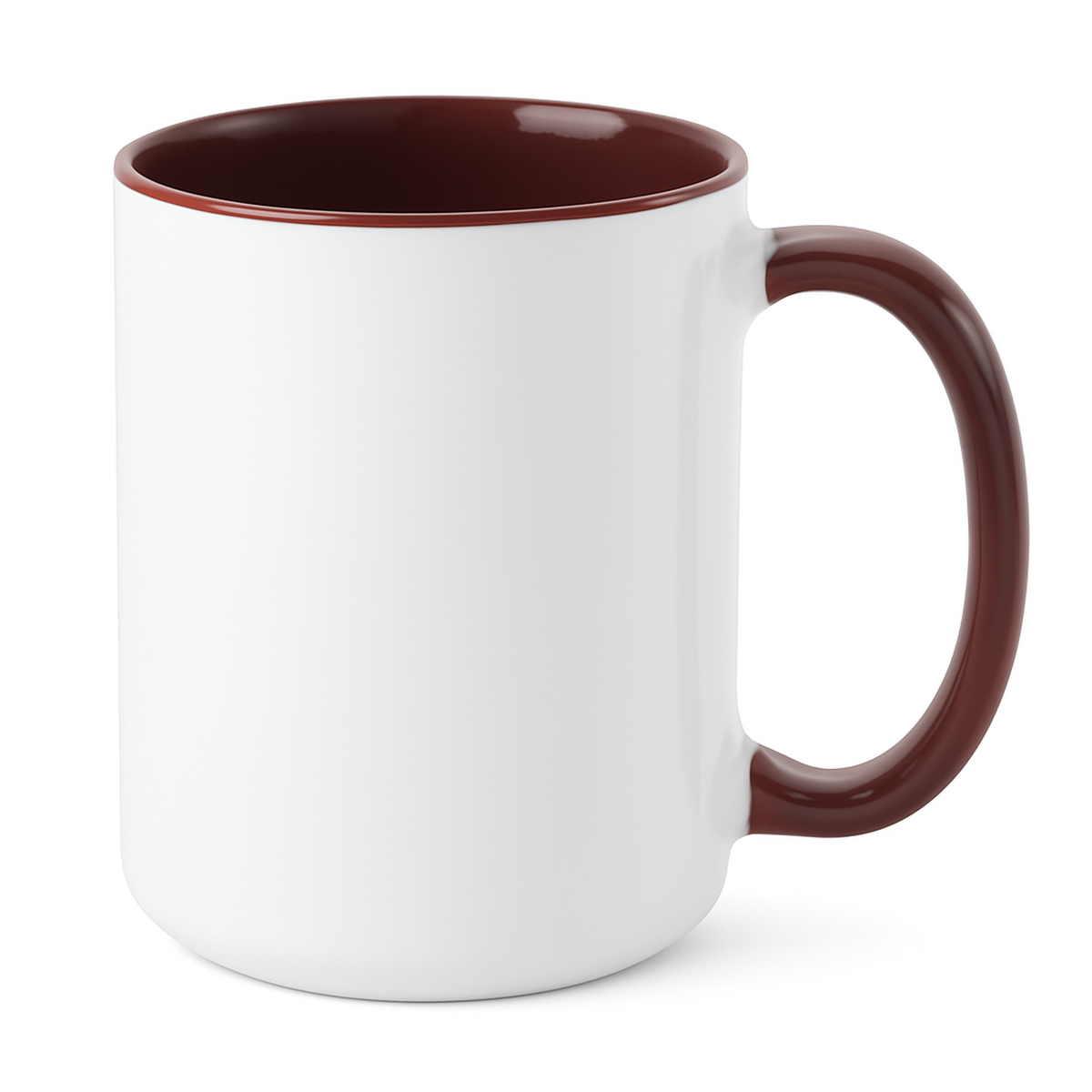 15 oz Maroon ceramic mug blank wholesale