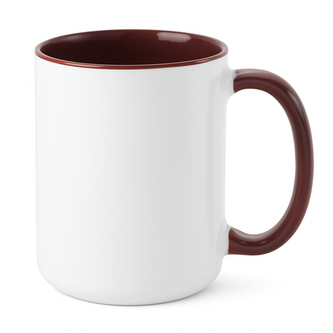 15 oz Maroon ceramic mug blank wholesale