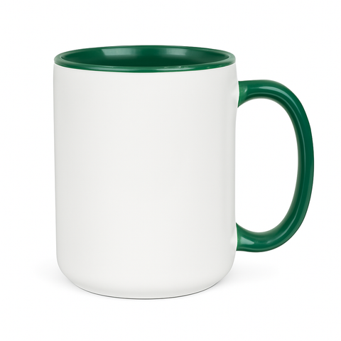 15 oz Green ceramic mug blank wholesale