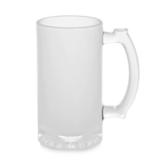 16 oz. Glass Beer Stein - Frost Out/Clear In