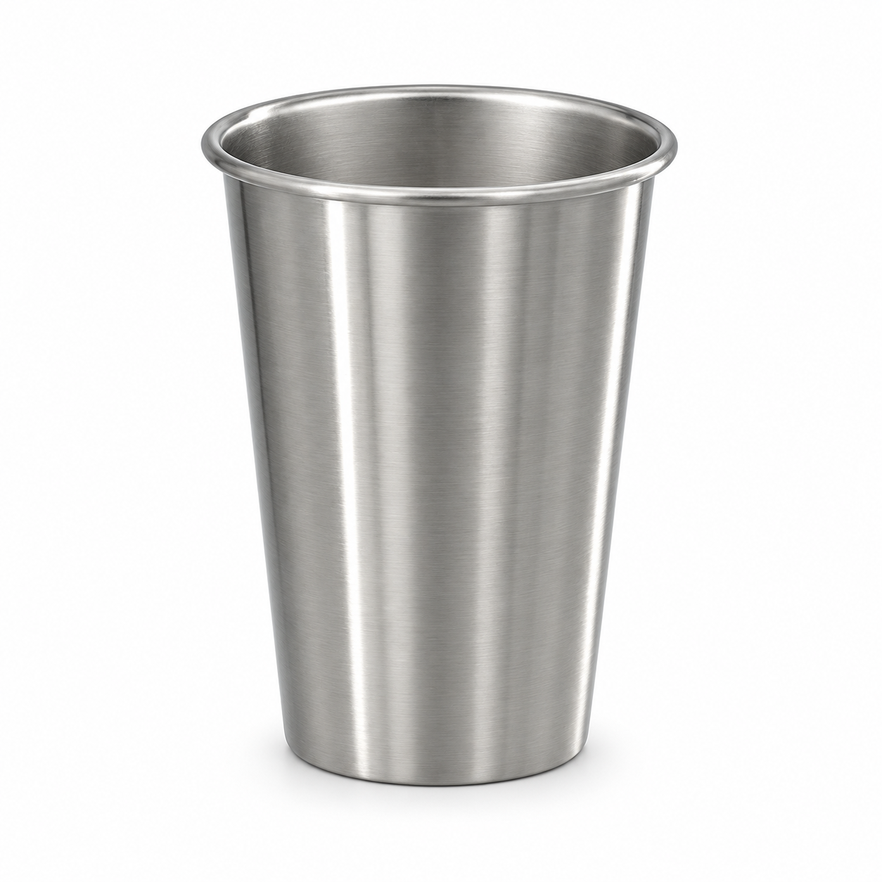 16 oz white stainless steel cone shape beer cup blank rolled rim ORCA coated wholesale