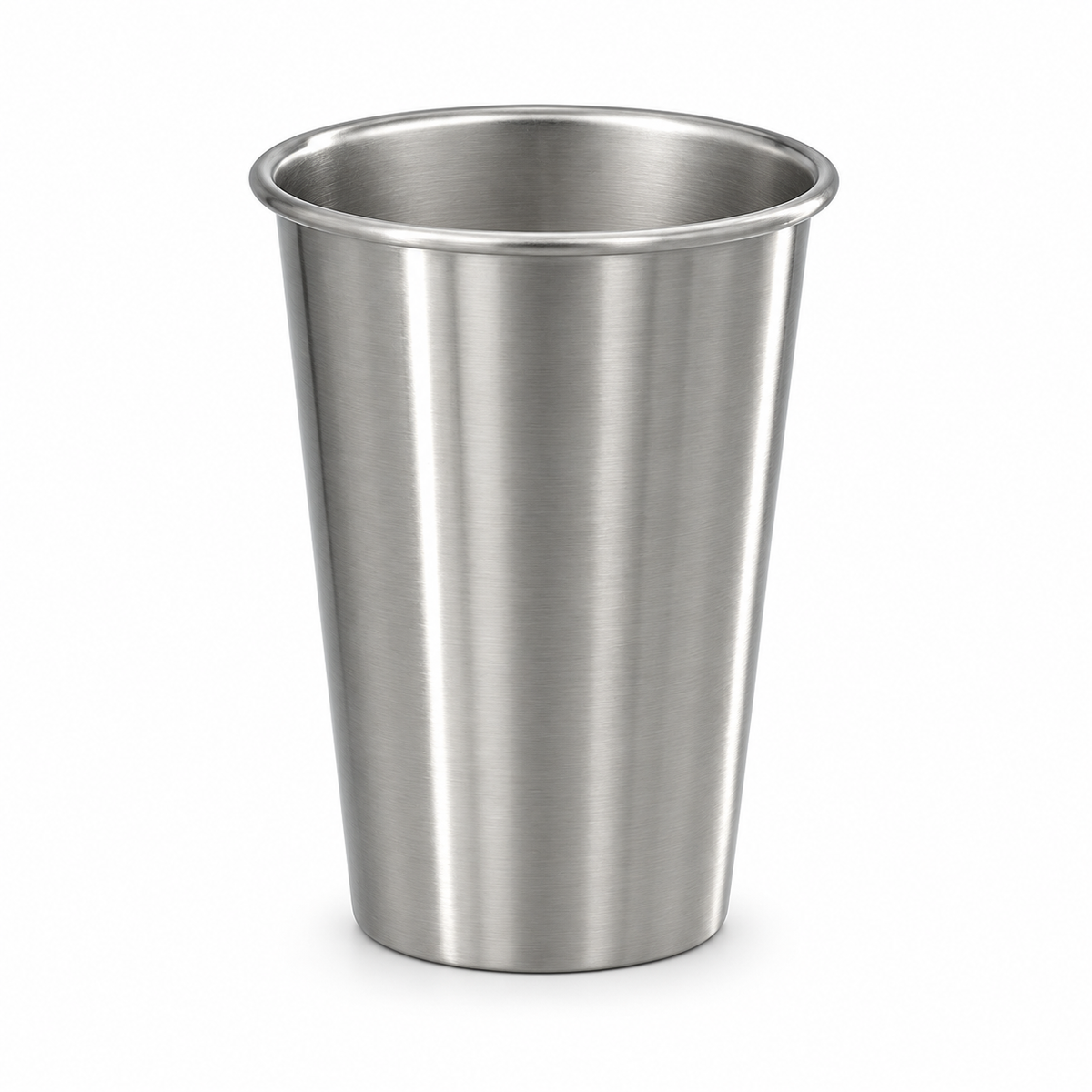 16 oz white stainless steel cone shape beer cup blank rolled rim ORCA coated wholesale