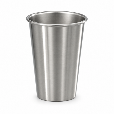 16 oz white stainless steel cone shape beer cup blank rolled rim ORCA coated wholesale