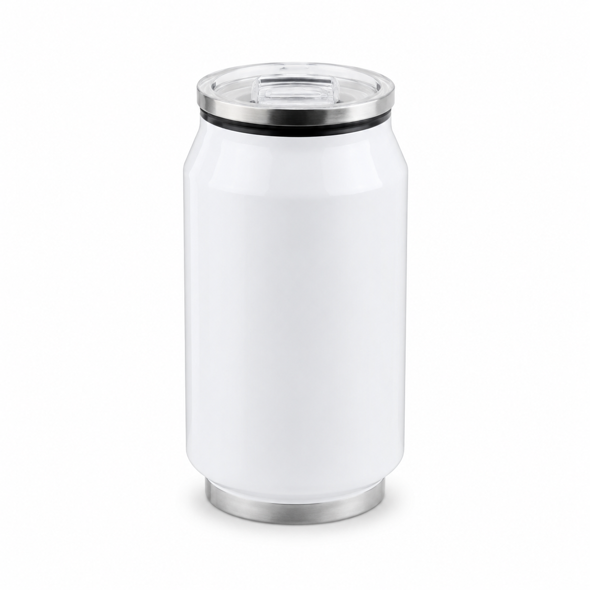 ORCA 9 oz. Stainless Steel Can Tumbler Blanks — White, Straw Lid