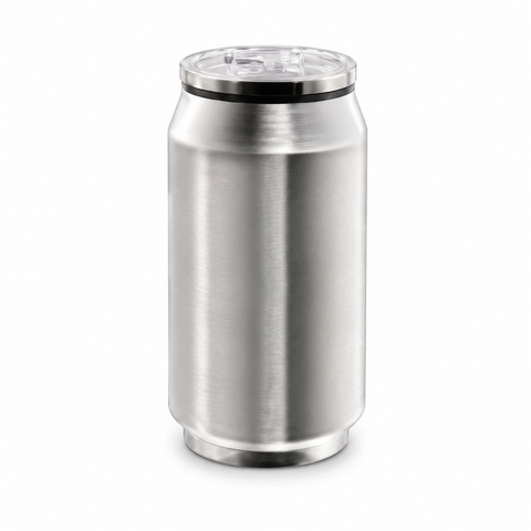 ORCA 9 oz. Stainless Steel Can Tumbler Blanks — Silver, Straw Lid