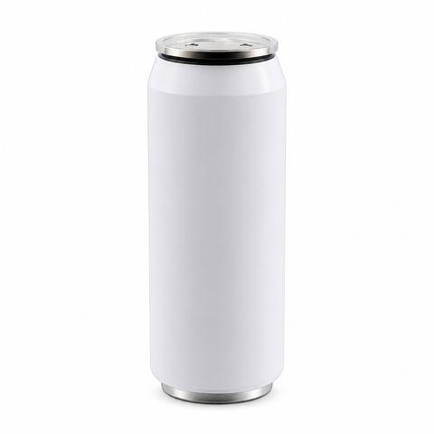 ORCA 17 oz. Stainless Steel Can Tumbler Blanks — White, Straw Lid