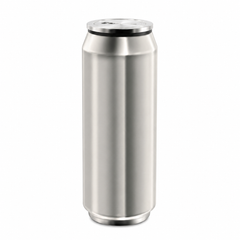 ORCA 17 oz. Stainless Steel Can Tumbler — Silver, Straw Lid